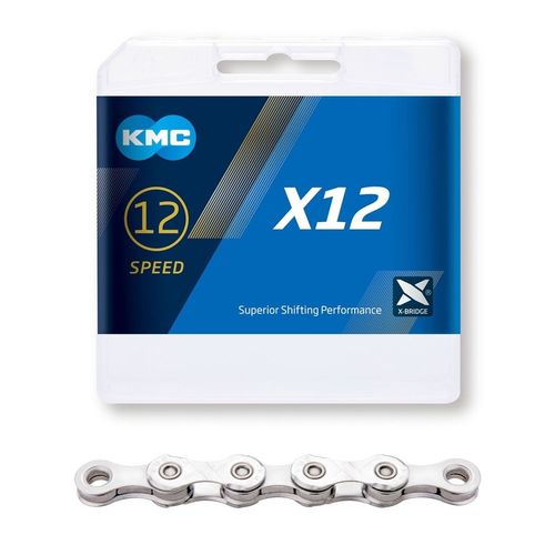 Ketju 12-v KMC X12 Silver, 1/2 x 11/128", 126L